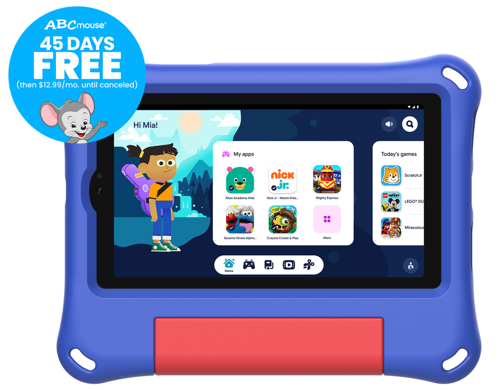  onn.7 pouces Tablette pour enfants (modèle 2024) (Bleu)