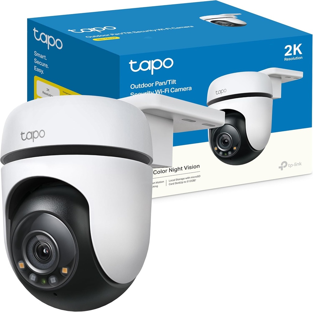 TP-Link Tapo 2K Caméra Surveillance WiFi extérieur 360° C510W, Étanche IP65