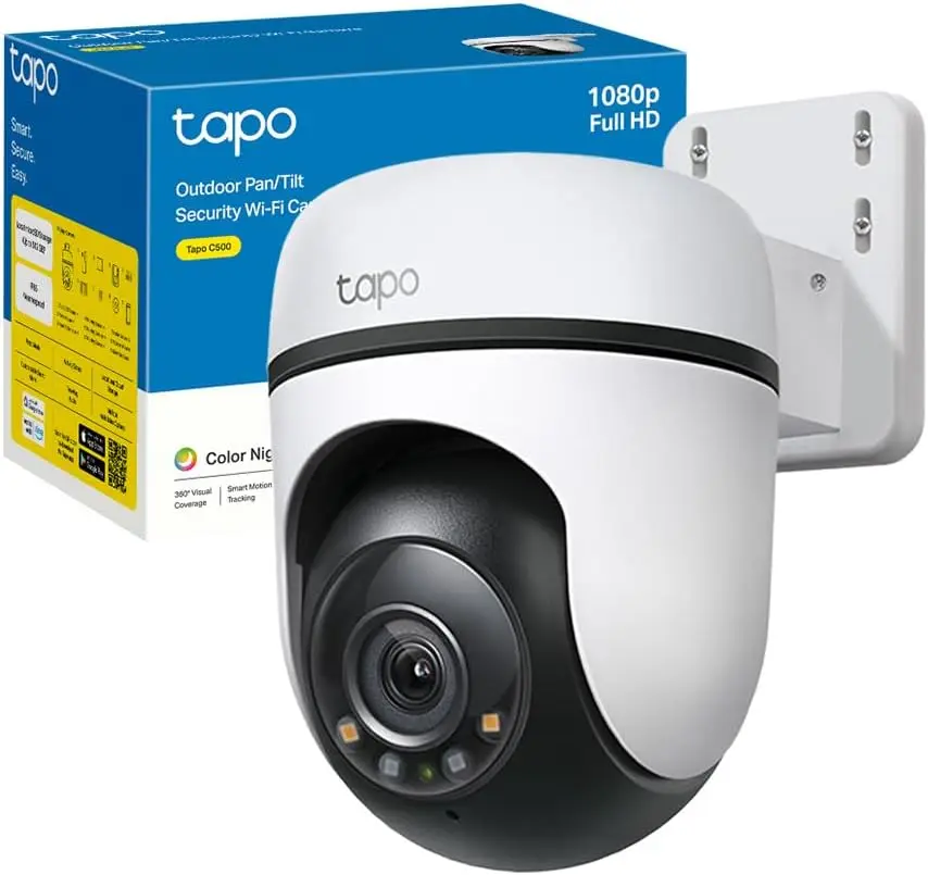 [C500] TP-Link Tapo Caméra Surveillance WiFi extérieur 360° 1080p Étanche 
