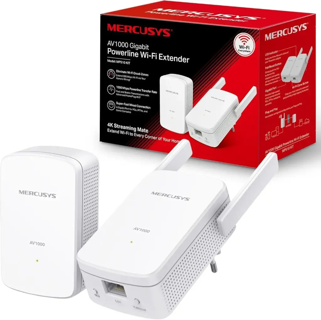 [MP510 KIT] MERCUSYS MP510 KIT, kit CPL AV1000 avec Wi-Fi et port Gigabit