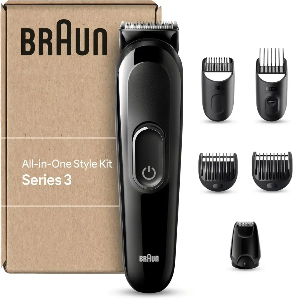 [MGK3420] Braun Tondeuse Tout-En-Un séries 3 , 6-En-1, Kit Pour Barbe, Cheveux et Et Autres Zones