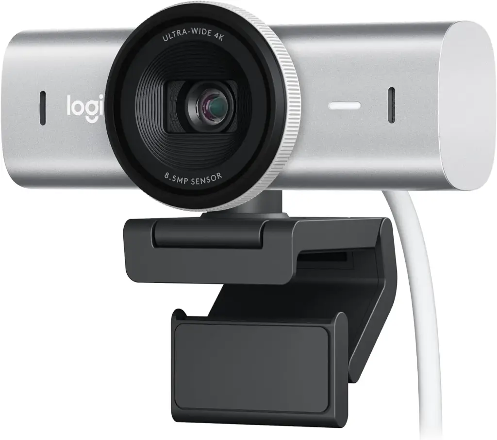 Logitech MX Brio Webcam de Collaboration et Streaming 4K Ultra HD, 1080p à 60 IPS, 2 micros avec réduction de Bruit