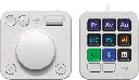 Logitech MX Creative Console, pavé LCD et molette sans fil (Gris clair)