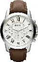 FOSSIL Montre pour Homme, Taille de boîtier de 44 mm, Bracelet en Cuir 