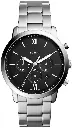 Fossil Neutra FS5384, chronographe quartz 44 mm, acier argenté