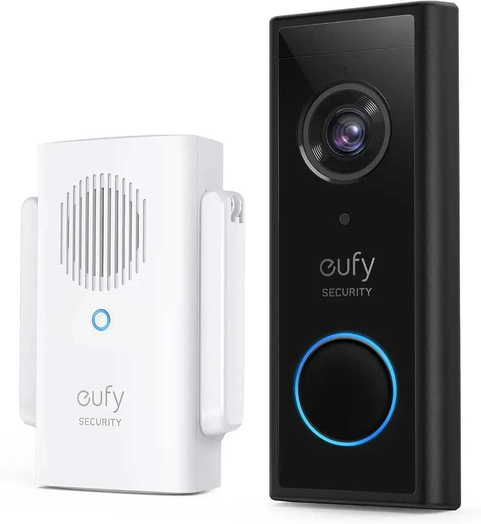 eufy Security Sonnette sans fil Extérieur Étanche avec Caméra et Batterie, Résolution HD 2K