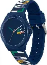 Lacoste Montre Analogique à Quartz pour Homme avec Bracelet en Silicone Bleu Marine