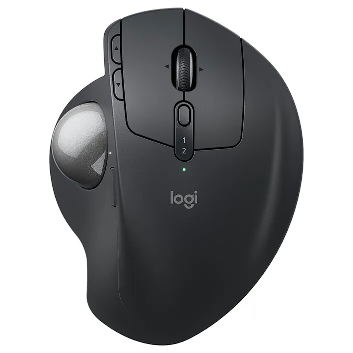 Logitech MX Ergo S, trackball sans fil ergonomique 2 048 DPI (Graphite)