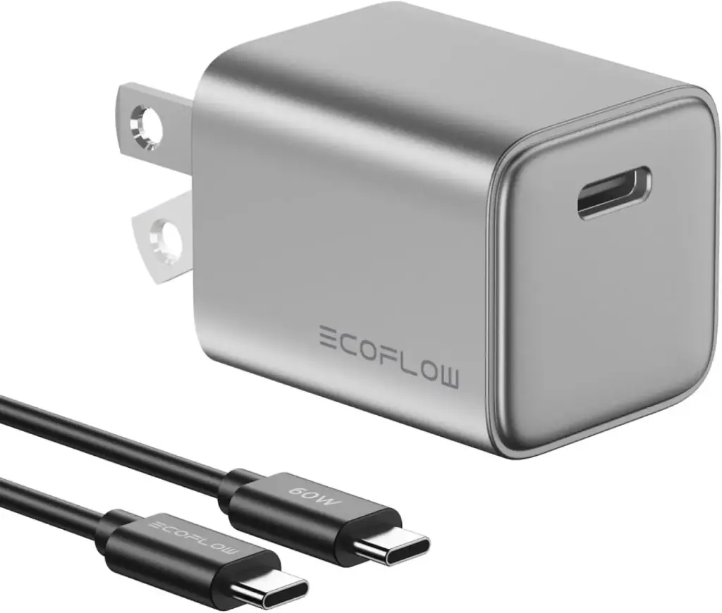 ECOFLOW Chargeur USB C Rapid 30 W GaN avec câble