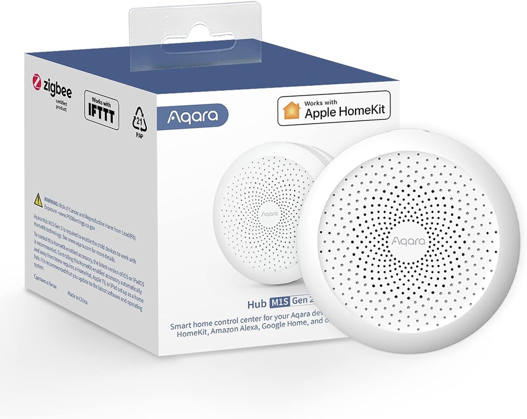 [HM1S-G02] Aqara Hub Domotique M1S Gen 2, Pont sans Fil Smart Home  Prend en Charge Alexa, Google Assistant, HomeKit et IFTTT