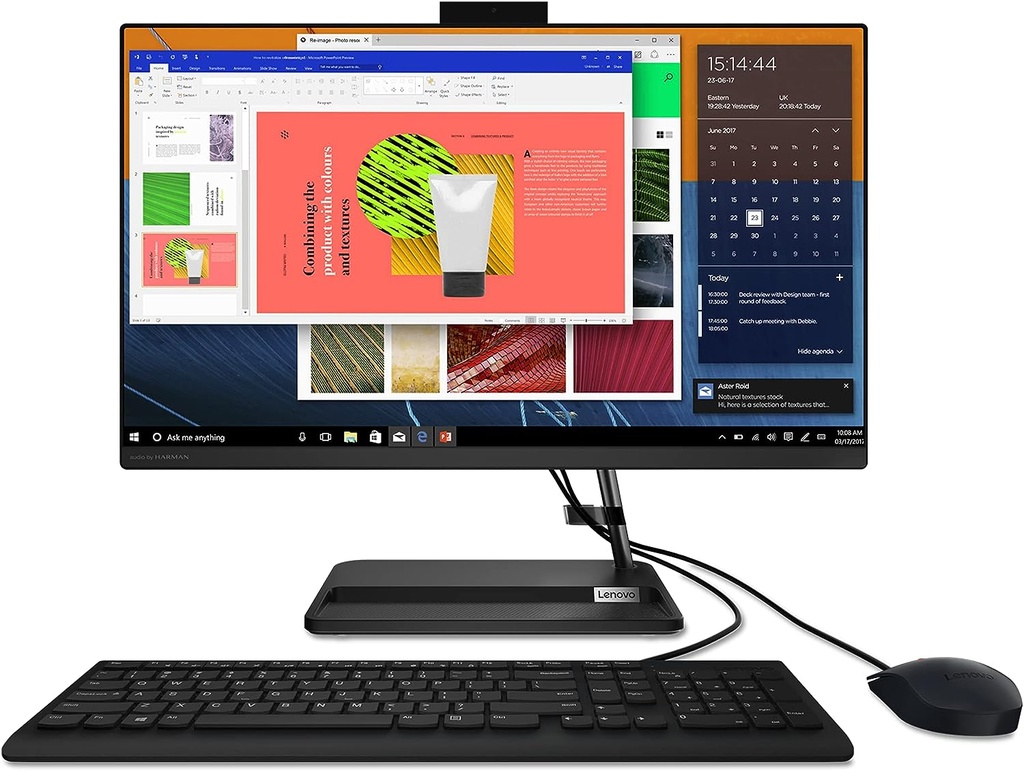 Lenovo Ideacentre AIO 3 24ALC6 - Ordinateur de Bureau Tout-en-Un 23.8" FHD- (AMD Ryzen 5 7530U-8Go RAM-128Go SSD-AMD Radeon Graphics- Windows 11 Home) Clavier AZERTY 