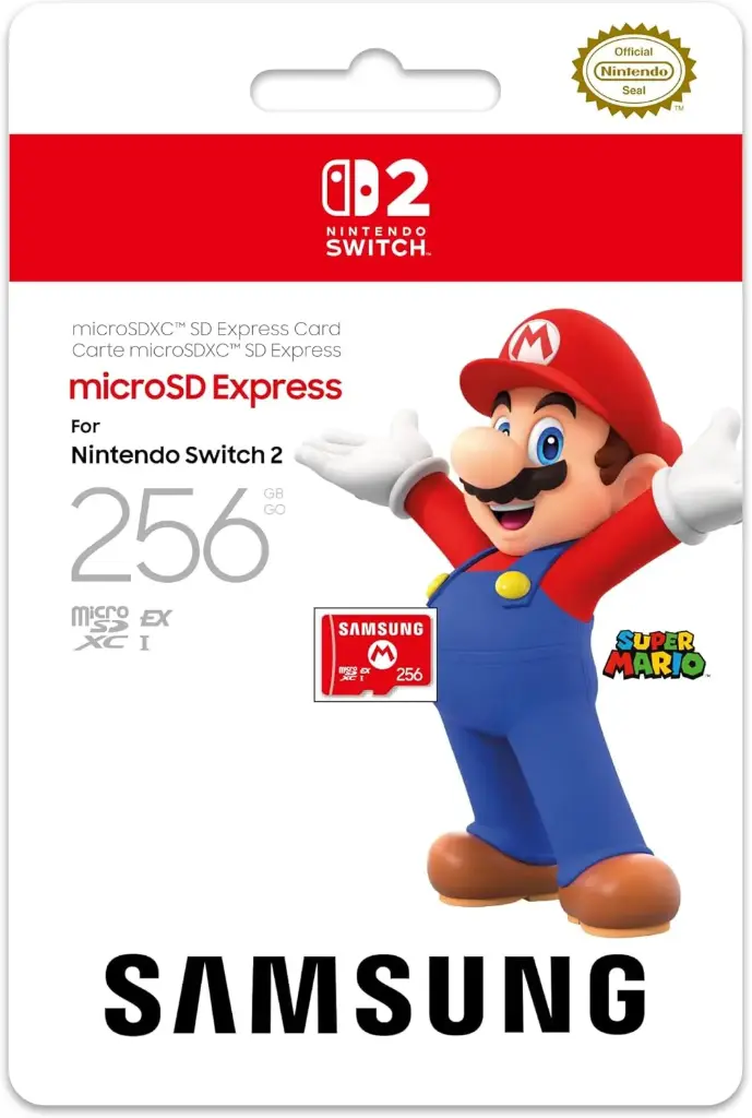 Carte mémoire micro SD express 256 Go Samsung  Nintendo Switch 2