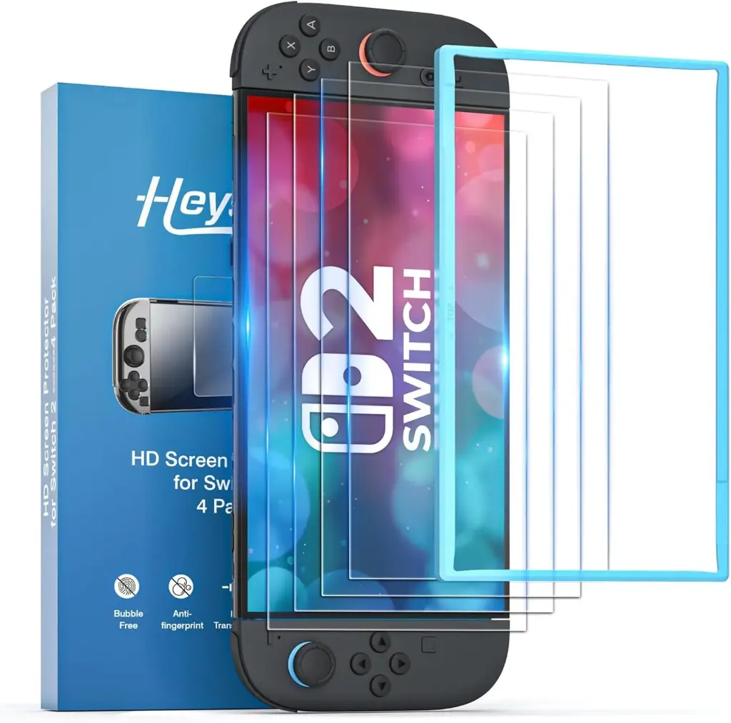 HEYSTOP Verre Trempé [Lot de 4] Film de Protection d'écran pour Nintendo Switch 2