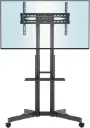 BONTEC Support TV sur Pied Mobile avec roulettes pour Télévisions de 32 à 85", Pied TV Réglable en Hauteur, Pied Télévision avec Étagère