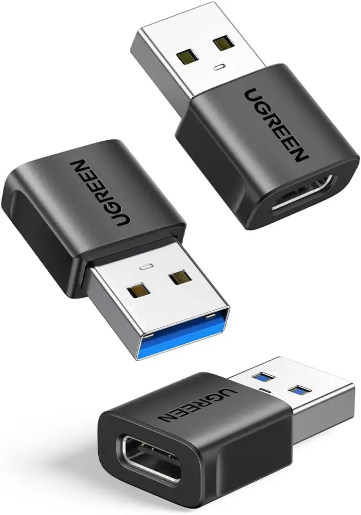 UGREEN Adaptateur USB vers USB C 3.2 10Gbps(Lot de 3)Convertisseur Type C Femelle vers Type A Mâle Charge Rapide