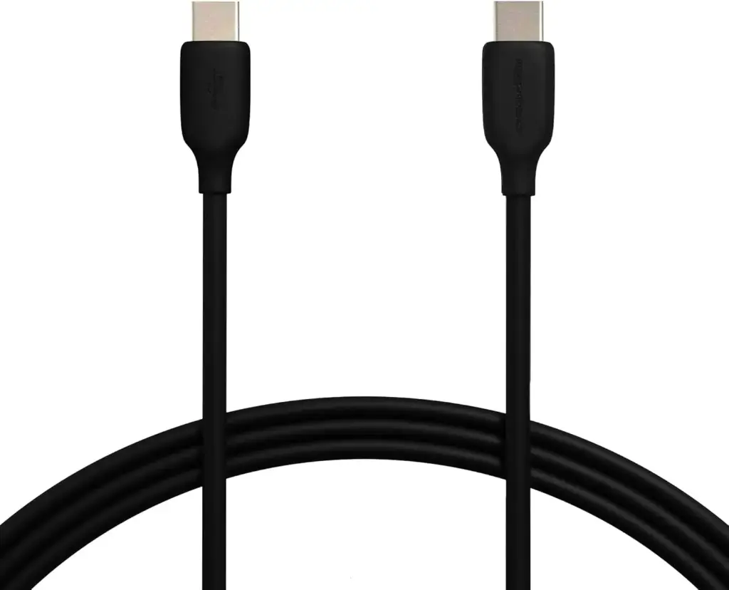 Amazon Basics Câble de chargement rapide USB-C vers USB-C 2.0, débit de 480 Mbit/s, 1.8 m, noir