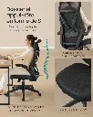 SONGMICS OBN088B01, chaise de bureau ergonomique (Noir d’encre)