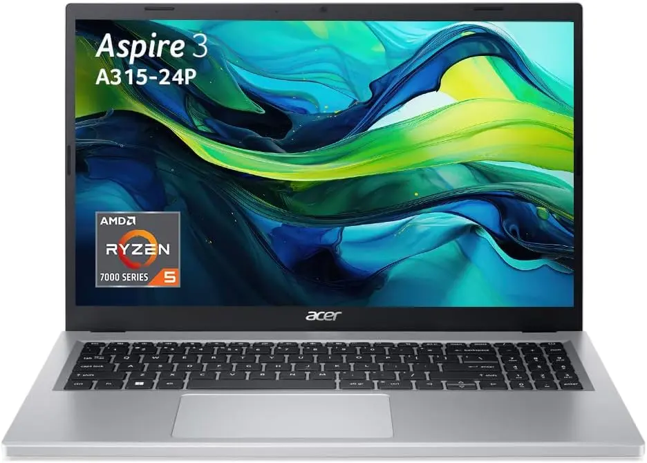 Acer Aspire 3 A315-24P-R6TR, Ordinateur Portable 15,6'' Full HD, PC Portable (AMD Ryzen 5 7520U, RAM 16 Go, SSD 512 Go, AMD Radeon Graphics, Windows 11), Laptop Gris, Clavier AZERTY 
