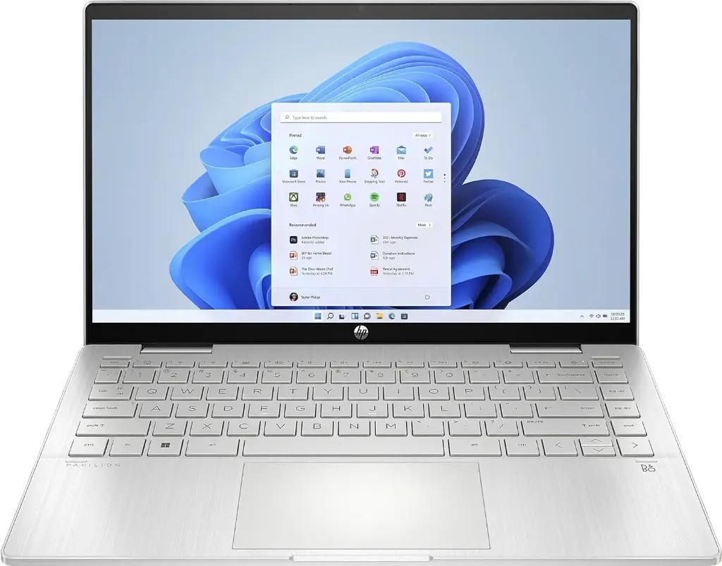 HP Pavilion x360 14-ek1255ng, Ordinateur Portable Intel Core i5-1335U, 16 Go RAM, 512 Go SSD, Écran 14" FHD  IPS , Argent (Comme neuf)