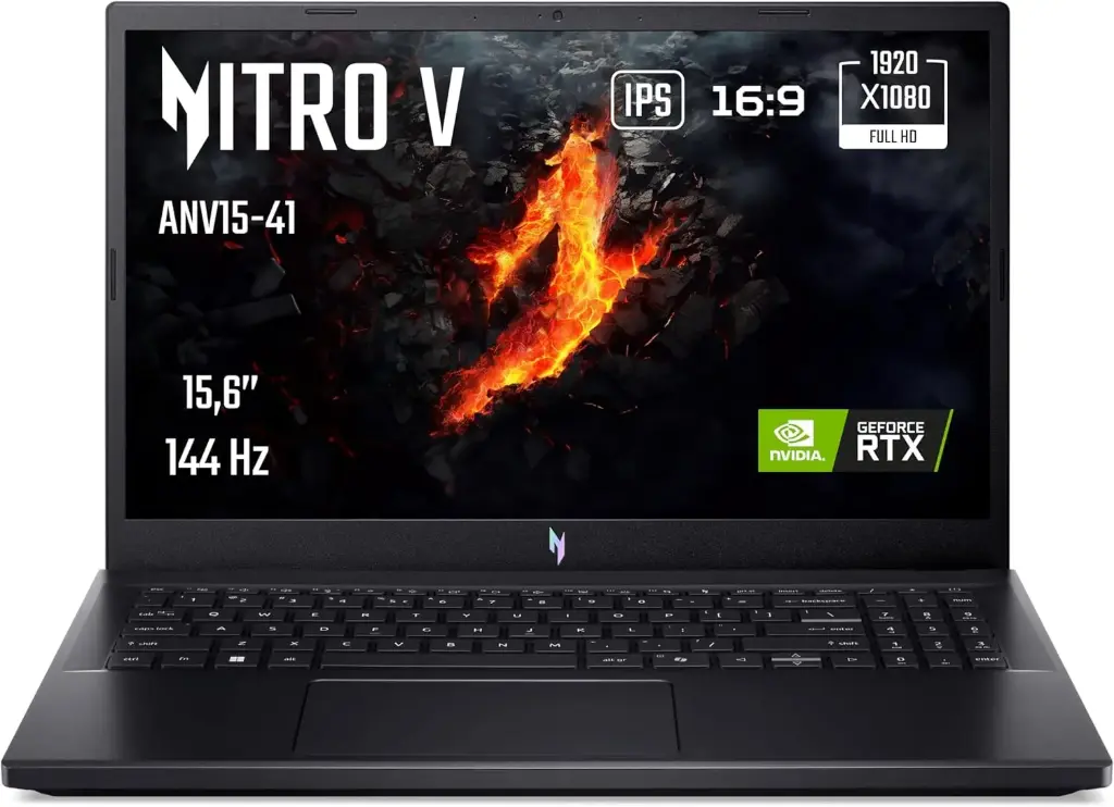 Acer Nitro V ANV15-41-R52M, Ordinateur Portable Gaming 15,6'' Full HD IPS 144 Hz,  (AMD Ryzen 5 7535HS, NVIDIA GeForce RTX 4050, RAM 16 Go, 512 Go SSD)-Noir(Boite ouverte)