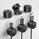 UGREEEN 6 Pièces Organisateur de Câble Magnétique Clips de Câbles Autocollants  pour Bureau, Compatible avec Câbles jusqu'à 7,5 mm