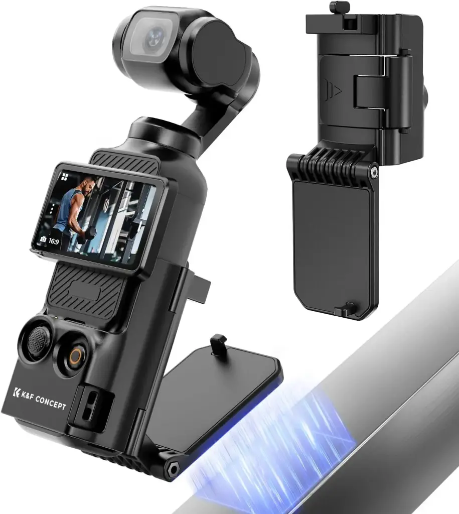 K&F Concept Support Fixation Magnétique Adaptateur d'extension Compatible avec DJI OSMO Pocket 3 Base Portable Ajustable à 180°