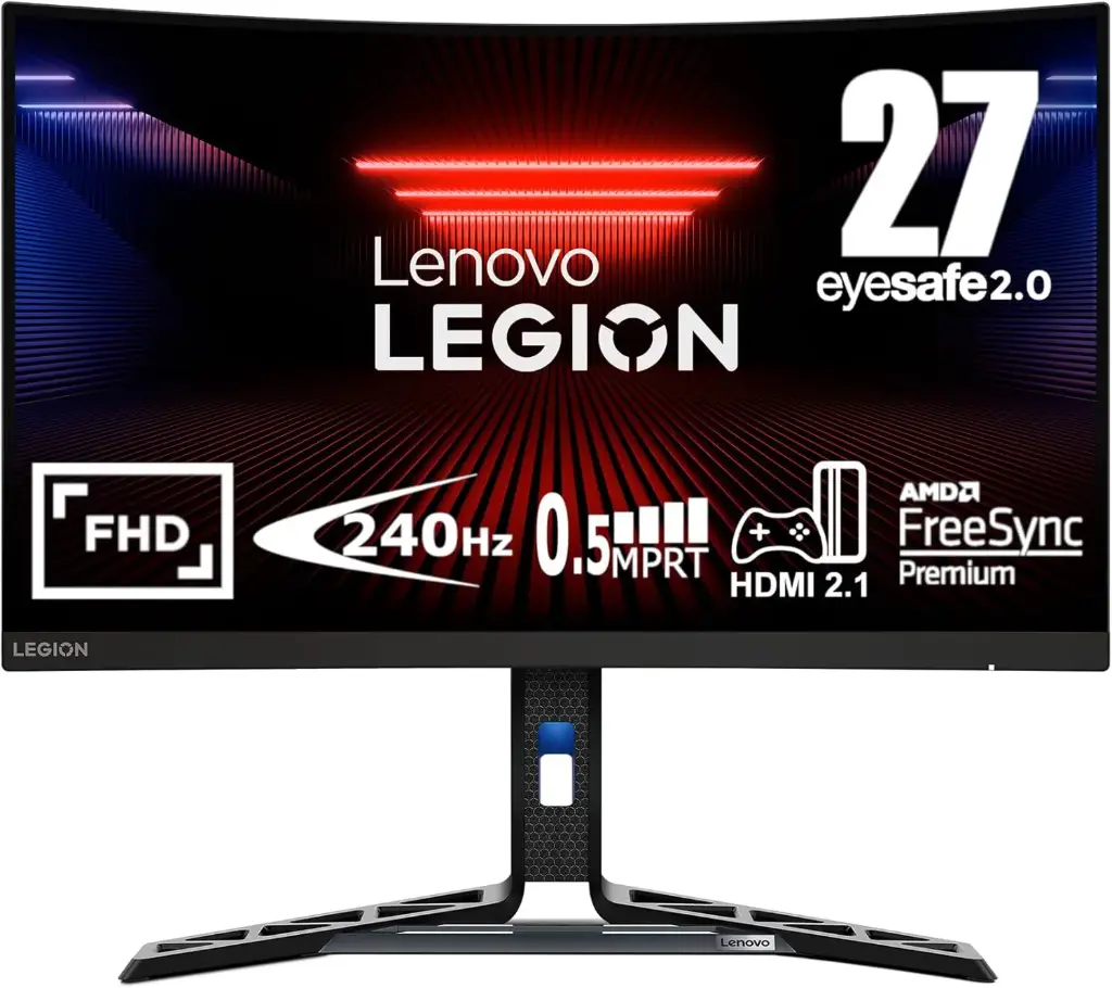 Lenovo Légion R27fc-30 - Écran Gaming 27" FHD Incurvé VA, 240Hz, 0.5ms MPRT, HDMI + DP, Haut-parleurs