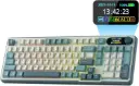 RK ROYAL KLUDGE S98 Clavier mécanique avec Affichage Intelligent et Bouton, Montage supérieur 96% Clavier mécanique sans Fil, Bleu ciel