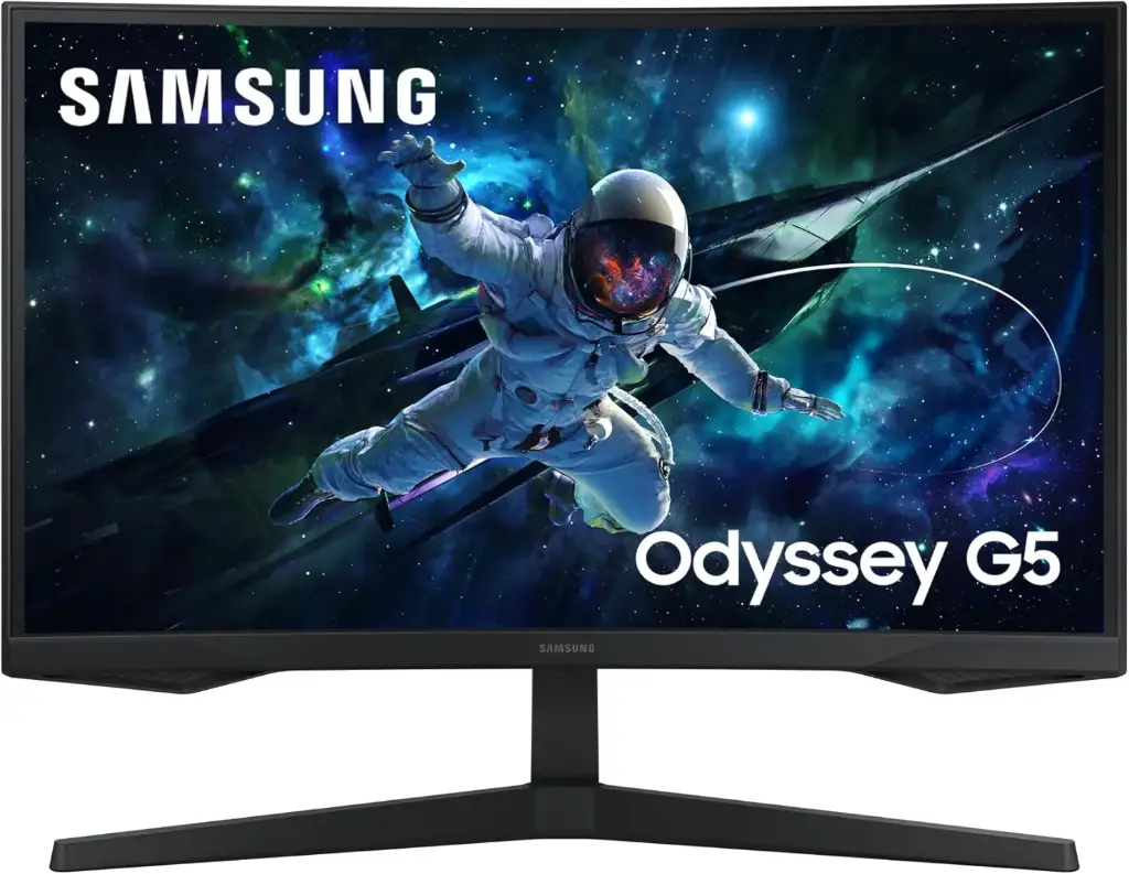 Samsung  Odyssey G5 27’’LS27CG552EU, 165Hz , 1ms, Dalle VA Incurvée 1000R,16:9 , 2500:1,HDR10,  27pouces QHD