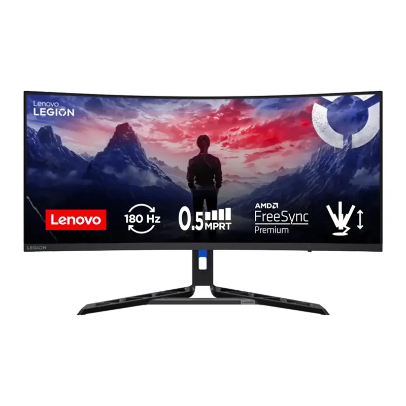 Lenovo Legion R34w-30, 34″ WQHD, dalle VA incurvée 1500R, 180 Hz, 0,5 ms