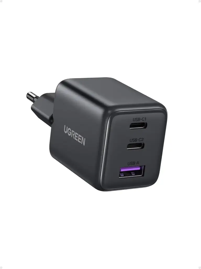 UGREEN 30W Chargeur USB C Rapide  3 Ports GaN Prise Secteur