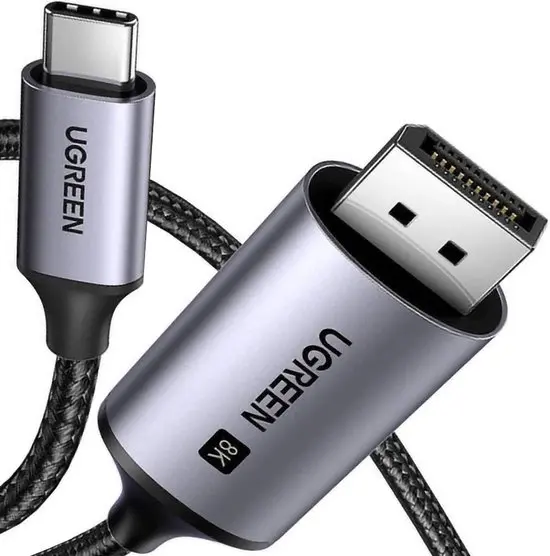 [CM556] UGREEN CM556, câble USB-C vers DisplayPort 1.4, 8K 60 Hz, 2 m (Gris)