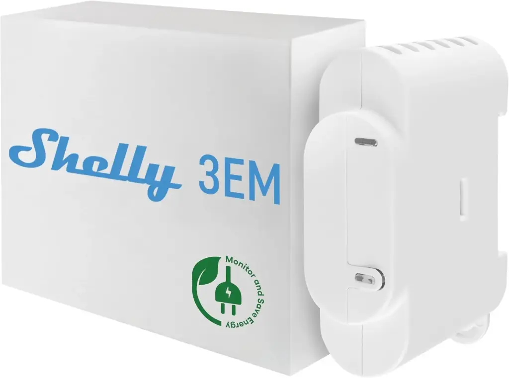 Shelly 3EM, Compteur d'énergie intelligent sans fil triphasé avec relais de contrôle