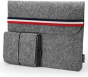 HOMIEE Housse Protectrice en Feutre  avec Pochette Additionnelle en Feutre pour Ordinateur Portable 15.4-15.6 