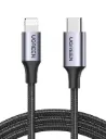  Câble UGREEN USB C vers Lightning (MFi Certifié) Nylon Tressé Chargeur iPhone Rapide (2m)