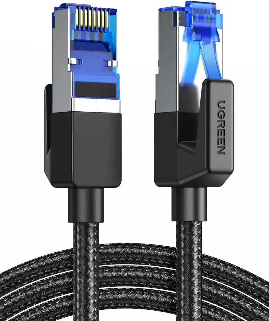 UGREEN Cat 8 Câble Ethernet Réseau RJ45 Nylon Tressé Double Blindage  5m
