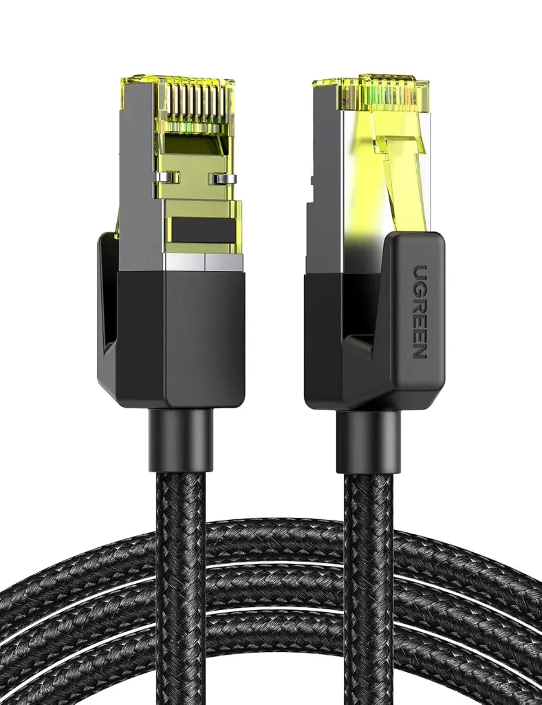 UGREEN Cat 7 Câble Ethernet Réseau RJ45 Double Blindage Noyau de Cuivre Nylon Tressé (3m)