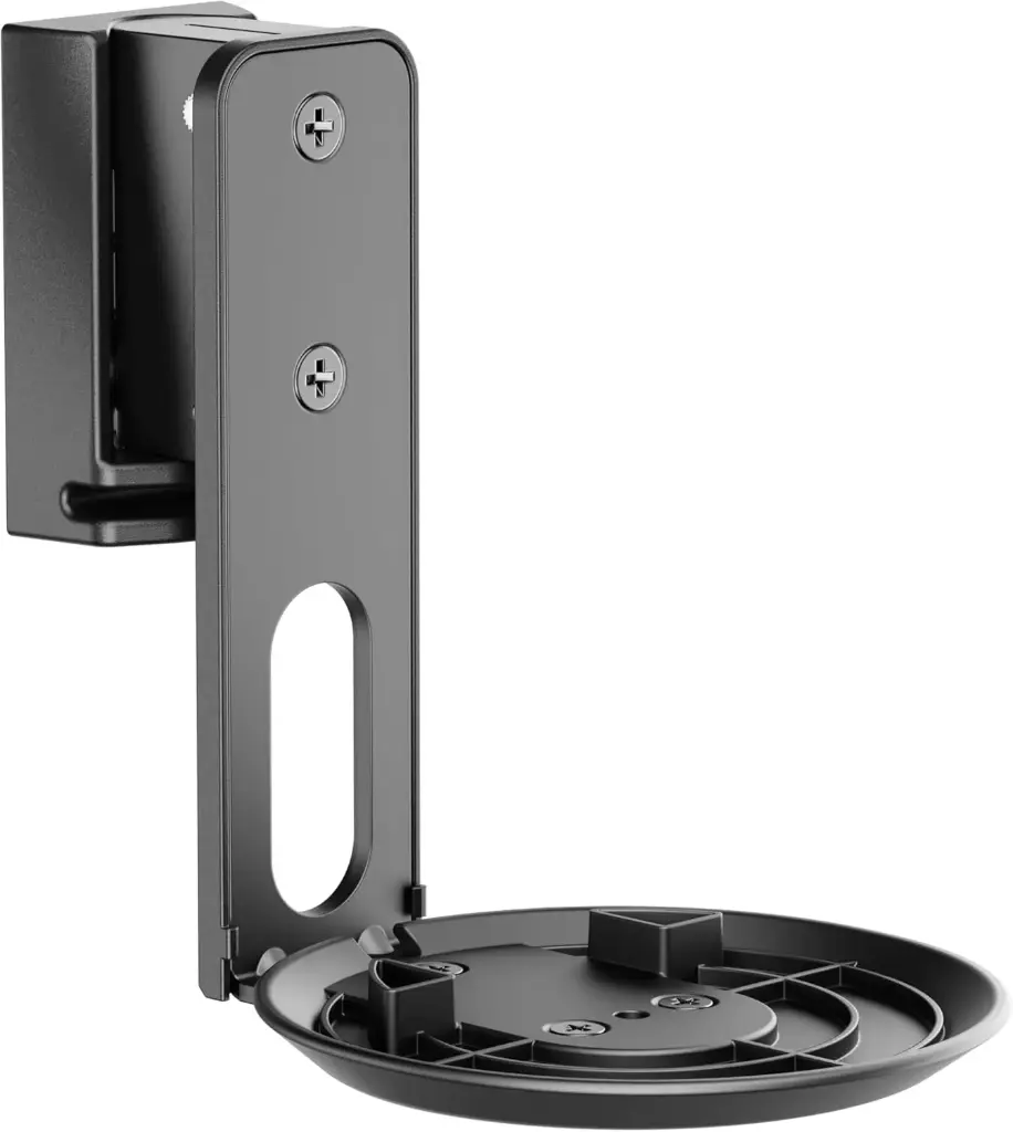 Support  PureMounts de Haut-Parleur pour Sonos Era 100,avec Gestion des câbles, pivotant +/-45°, inclinable 0/-18°, Noir
