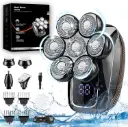 Rasoir Electriques Hommes, 5 en 1 Rasoir Rotatives USB Rechargeable Multifonction