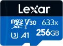 Lexar 633x Carte Mémoire Micro SD 256 Go, Carte microSDXC UHS-I Sans Adaptateur, Jusqu'à 100 Mo/s en Lecture 