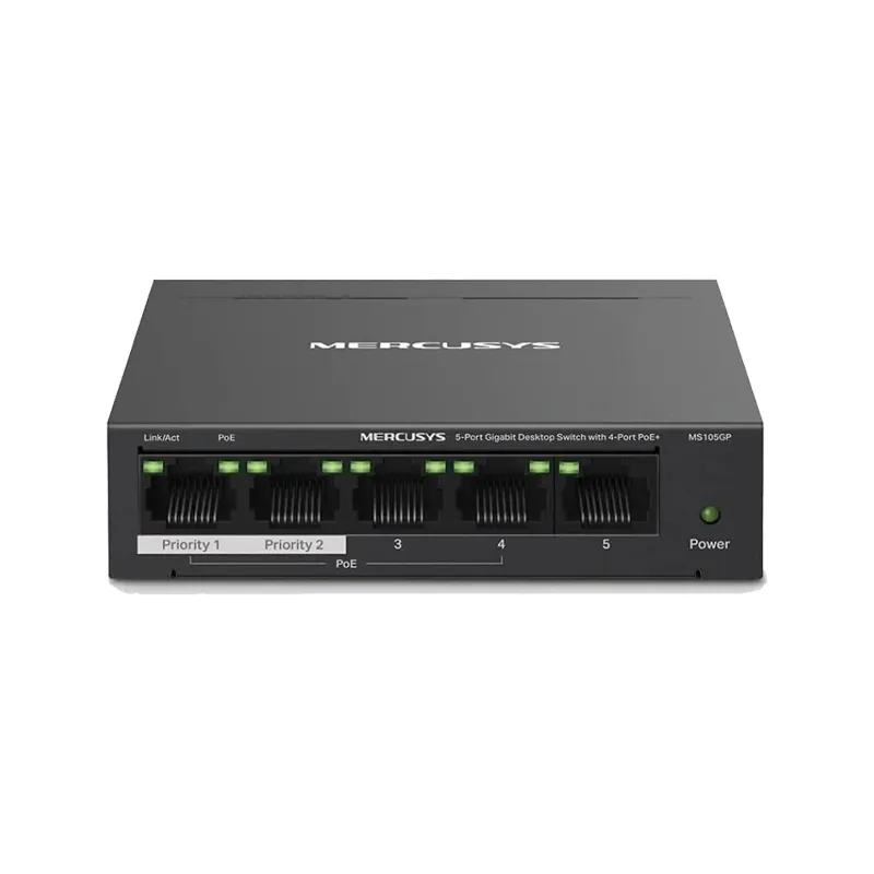 MERCUSYS MS105GP, switch PoE+ 5 ports Gigabit, budget 65 W