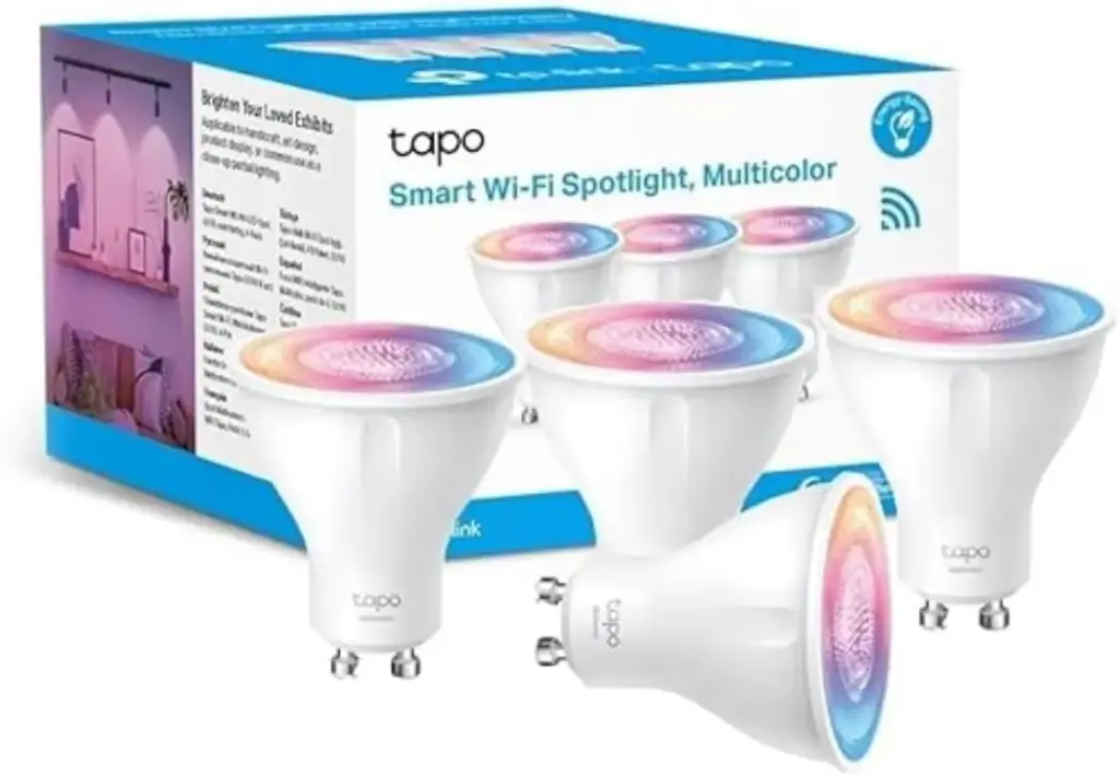 Tapo Ampoule Connectée WiFi, Ampoule LED GU10 Multicolore 2200K-6500K,  Compatible avec Alexa et Google Home,  L630 (4-pack)