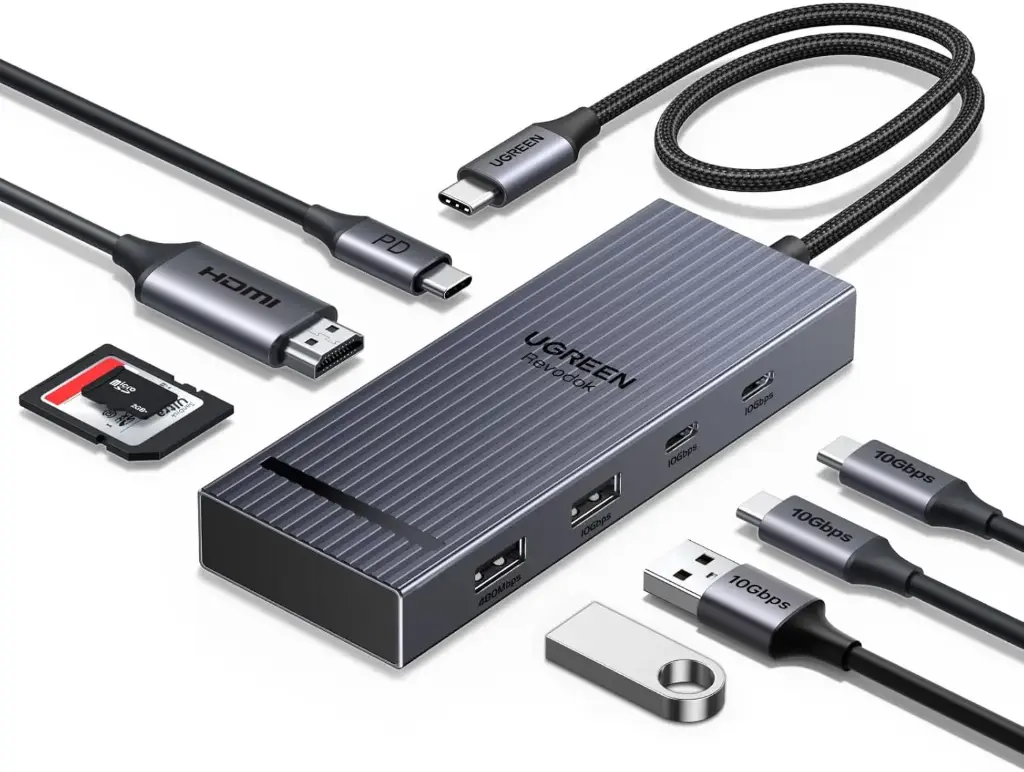 UGREEN Revodok Pro 108, hub USB-C 8-en-1, HDMI 4K 60 Hz et PD 100 W