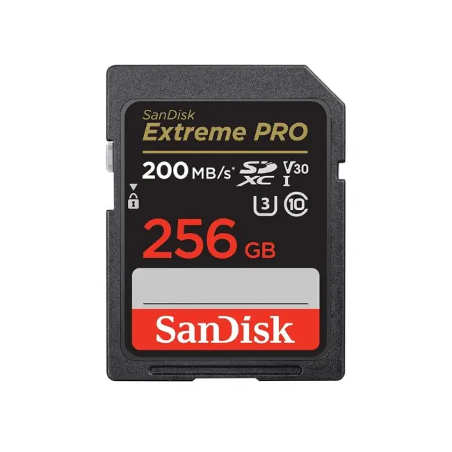 SanDisk Extreme PRO Carte SDXC 256 Go (Carte Micro SD V30, Vitesse de Transfert jusqu'à 200 Mo/s
