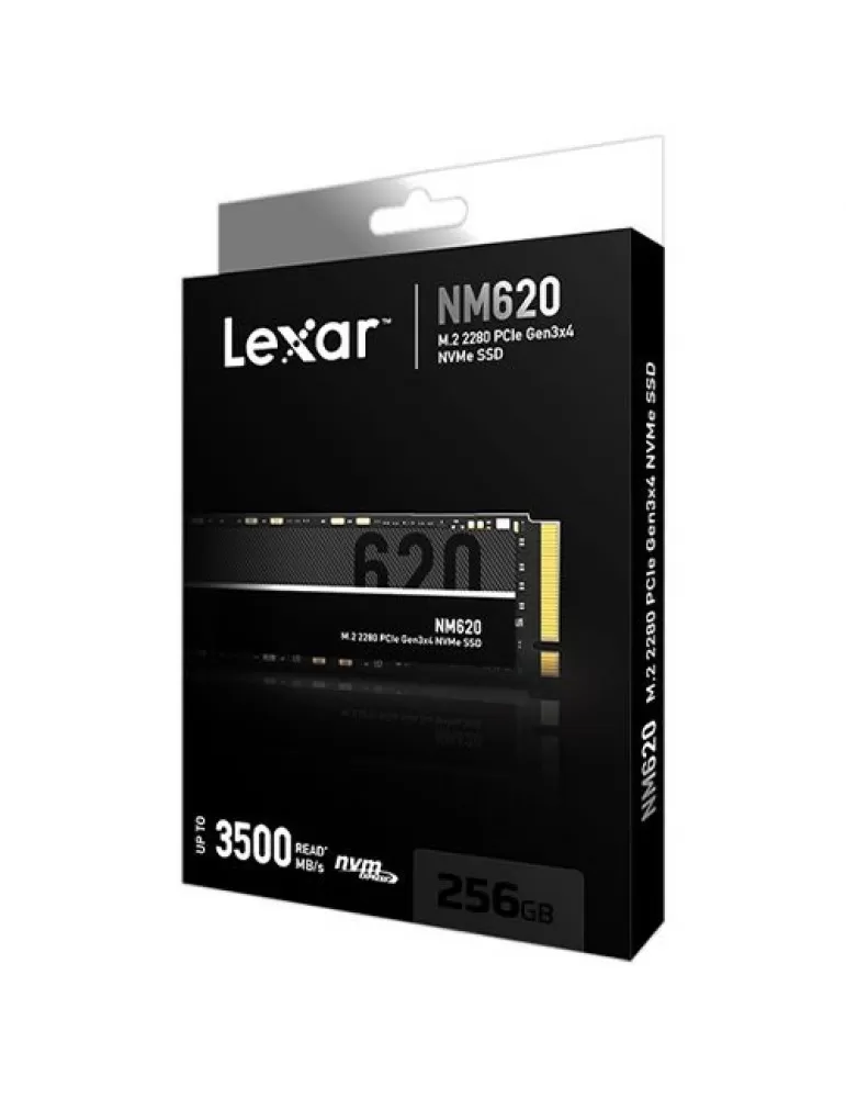 Lexar NM620 SSD 512Go Interne, M.2 2280 PCIe Gen3x4 NVMe, Jusqu'à 3500 Mo/s en Lecture, 1300 Mo/s en écriture 