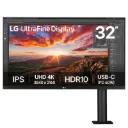 LG UltraFine 32UN880K-B, 31,5″ 4K UHD, dalle IPS, 60 Hz, 5 ms (USB-C, pied Ergo)