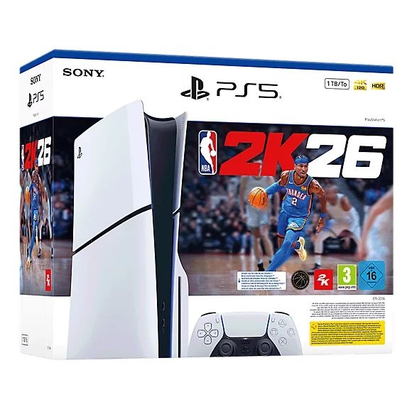 Pack Sony PlayStation 5 Slim Standard 1 To + NBA 2K26 (code)