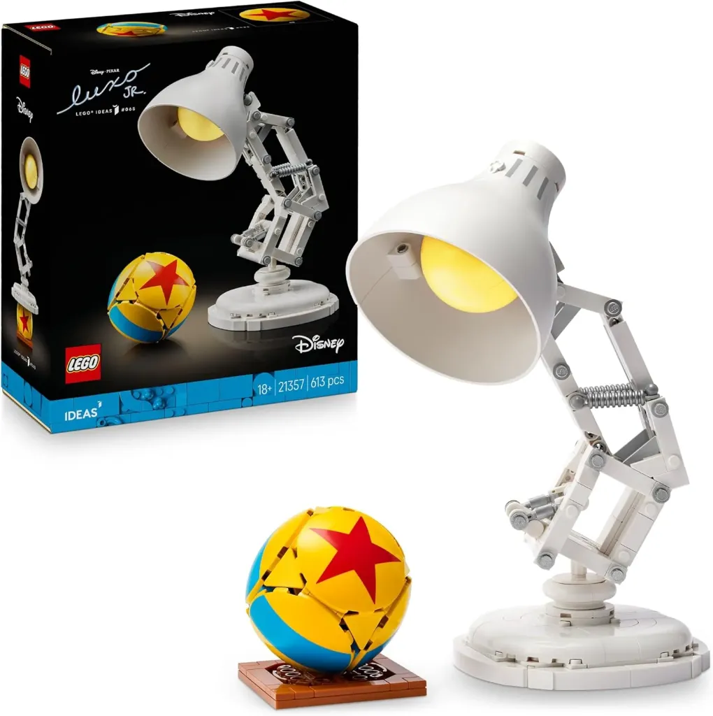 [21357] LEGO Ideas Disney Pixar Luxo Jr. - Set pour Adulte - Lampe à Construire - Maquette Collector avec Références Cachées au Film - Décoration Intérieure pour Bureau - Idée Cadeau pour Femme ou Homme 