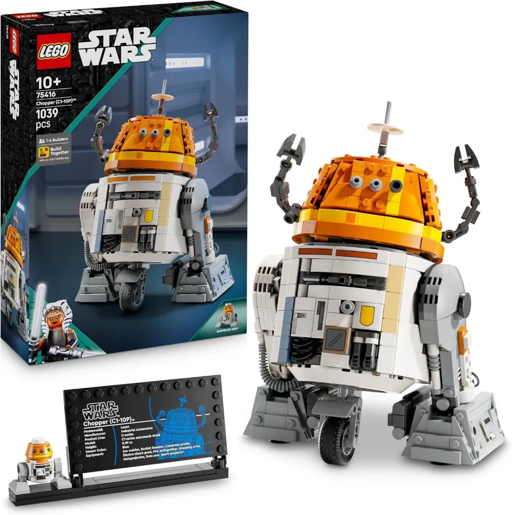 LEGO Star Wars : Ahsoka Le Droïde Astromécano Chopper (C1-10P) Jeu De Construction 10 Ans - Figurine avec Tête Pivotante, Bras Détachables & Roue Centrale - Cadeau Garçon, Fille & Fan De La Saga 