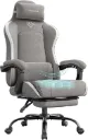 SONGMICS Chaise Gaming Ergonomique avec Repose-Pieds et Coussin à Ressorts – Fauteuil Gamer de Bureau